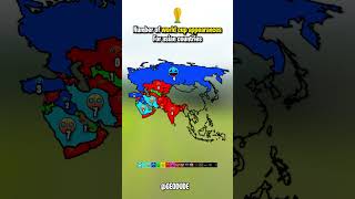 Total world cup appearances of asian countries