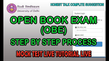 DU OBE Registration and Mock Test Tutorial for DU Regular SOL and NCWEB complete steps Part-2