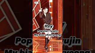 Popular member vs my bias #kpop #shorts #viralshorts #blackpink #itzy #twice #gidle #ive #kpopfypシ