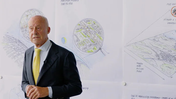 Norman Foster presents his sketches for the UNECE Regional Action Plan 2030 on housing