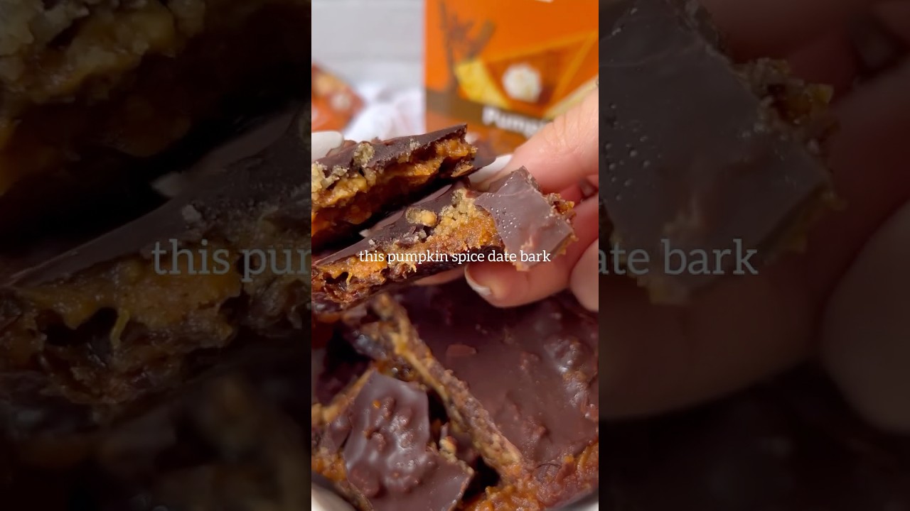 Easy Healthy Pumpkin spice date bark for fall recipes 