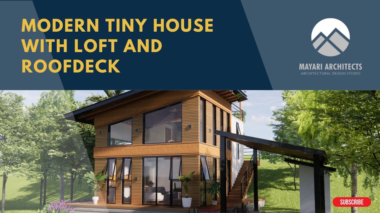 Modern Tiny House With Loft And Roofdeck - Youtube