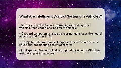 What Are Intelligent Control Systems In Vehicles? - Talking Tech Trends
