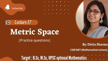 Metric Space|practice ques.|B.Sc 3rd year|UPSC optional|L17