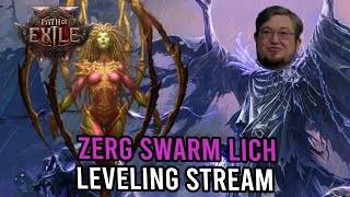 Zerg Swarm Lich - Minion Zoo Leveling Stream -  Path of Exile 2 KallTorak