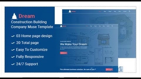 Dream-Construction Building Company Muse Template | Themeforest Templates