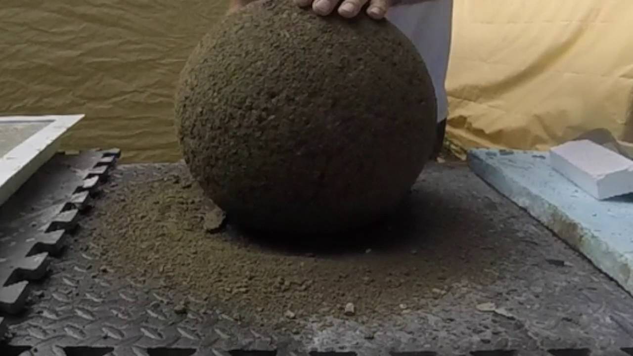 Solid Concrete Ball w/ Rough Finish - diymolds.com - YouTube
