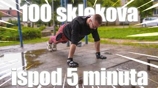 100 Sklekova Ispod 5 Minuta! | Streetworkout izazov💪🏻  #streetworkout #highreps #gains #training