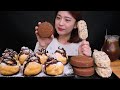 [ASMR] 슈크림과 초코아이스크림의 달콤한조합!😍 프로피테롤 리얼사운드 먹방 Profiterole Ice cream Dessert Notalking Realsoud Mukbang