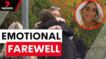 Heartbroken town says goodbye to Hannah McGuire | 7 News Australia