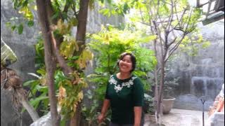 Ibu-ibu lagi nyapu sambil nyanyi