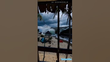 Tsunami Waves Captured - Ai Generated