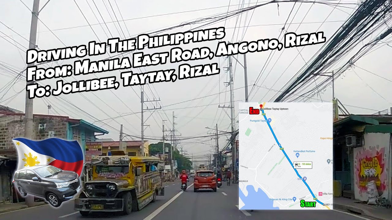 Driving Manila East Road, Angono to Jollibee, Taytay Rizal Philippines YouTube