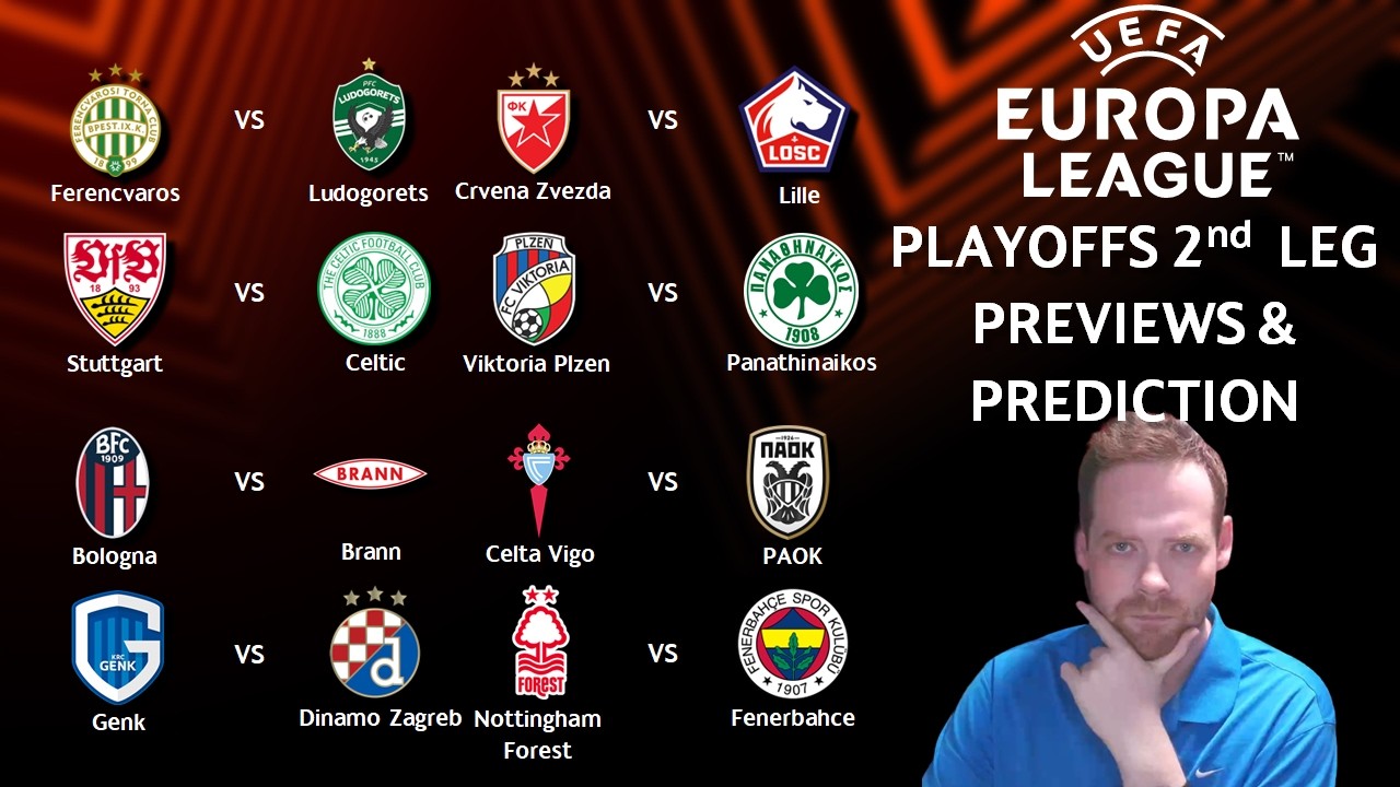My Europa League Playoffs 2nd Leg Previews & Predictions! #uel