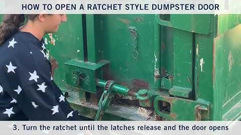 How to Open A Ratchet Style Dumpster Door Lock
