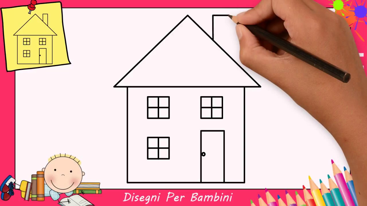 Come Disegnare Una Casa Facile Passo Per Passo Per Bambini Disegno Facile 5 Youtube