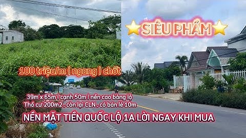 ⭐️ LÔ ĐẤT NỀN MẶT TIỀN QUỐC LỘ 1A LỜI NGAY KHI MUA #bđs_đầu_tư #batdongsan