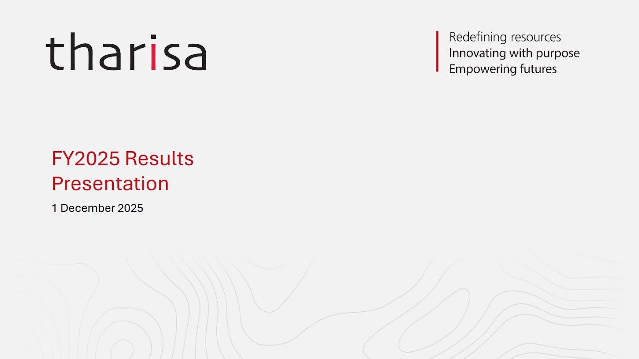 THARISA PLC - Final Results