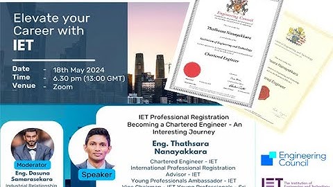 Becoming an International recognised Chartered Engineer (CEng) through the IET