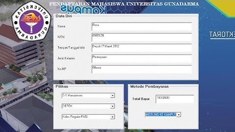 Program 3 Frame Pendaftaran Mahasiswa dengan Visual Basic 6.0