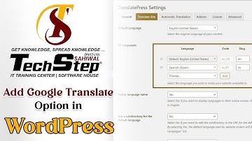 Lecture 20 | Add Google Translate Option in WordPress | WordPress |  TechStep Sahiwal
