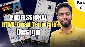 Responsive #html #email #template design tutorial in Bangla - 2023 | full page | Part-2