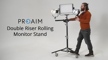 Proaim 6.16ft Double Riser Rolling Monitor Stand