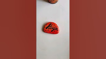 Drop your name in the comments❤️🖌 || #stonepainting #shorts #artpills #trendingshorts  #viralshorts