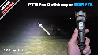 Brinyte PT18Pro Oathkeeper Tactical Flashlight for Self Defense (2000 lumens, 360+m throw, 18650)