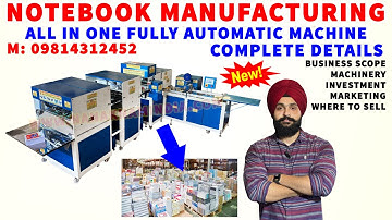 All in One Fully Automatic Notebook Making Machine | Notebook Making Machine Price, Notebook