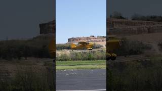 Yellow beauty departure; comment if you know the aircraft type!