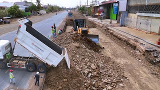 New Point Clutter Crushed Stone Soils For Foundation Project Was Working By Skill Dozer Shantui SD16