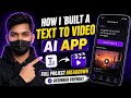 How I Built a Text to Video AI App 🎬 | Full Project Breakdown (Beginner Friendly Guide)