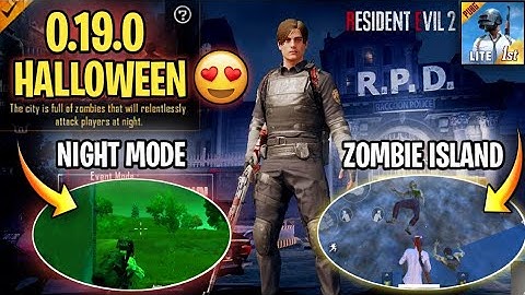 Pubg Mobile Lite 0.19.0 New Halloween Update || New Halloween Lobby || Zombie Island || Night Mode.