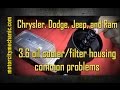 Chrysler, Dodge, Ram, and Jeep 3.2 and 3.6 engine oil cooler and oil filter housing