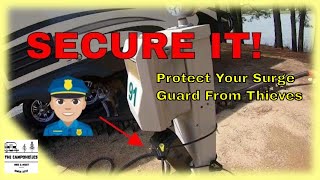 Secure Your RV Surge Protector To The Power Pedestal! Lock It Up! 