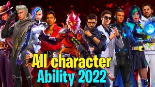 Best Active Skill Character Ability || Free Fire All Character Ability 2022