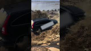 Massive Wave Suddenly Floods a Coastal Road! 🌊 #shorts