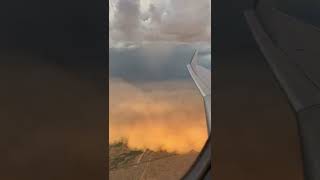 Haboob (sand storm) taken from an airplane over Phoenix Arizona, September 2022.