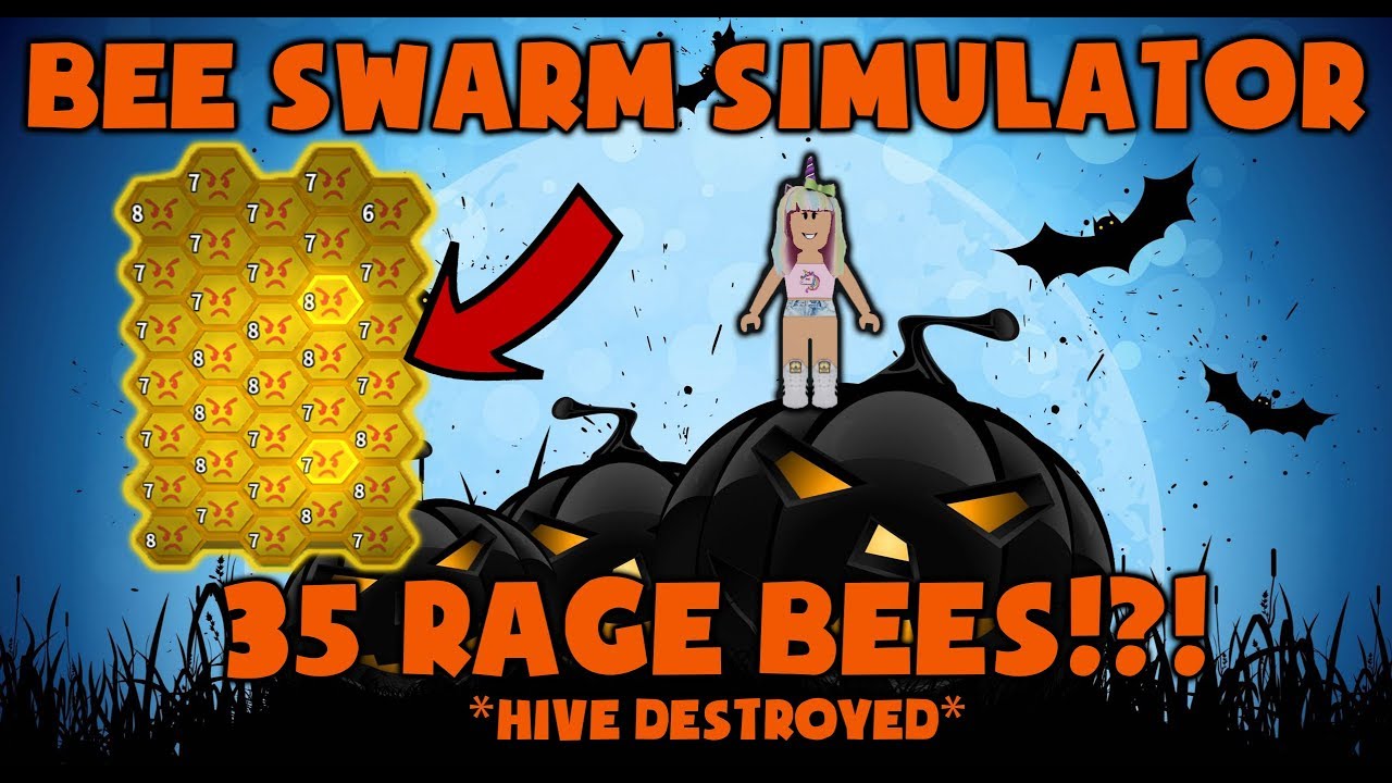 35 Rage Bees Destroyed Hive Bee Swarm Simulator Youtube - 35 lion bees destroy everything roblox bee swarm simulator by