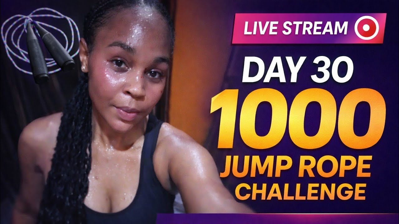 I Didn’t Quit 💪 | Day 30 FINAL DAY of 1000 Jump Rope Challenge (LIVE ...