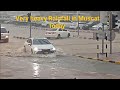 Heavy rainfall in muscat today  oman  wadi kabir 