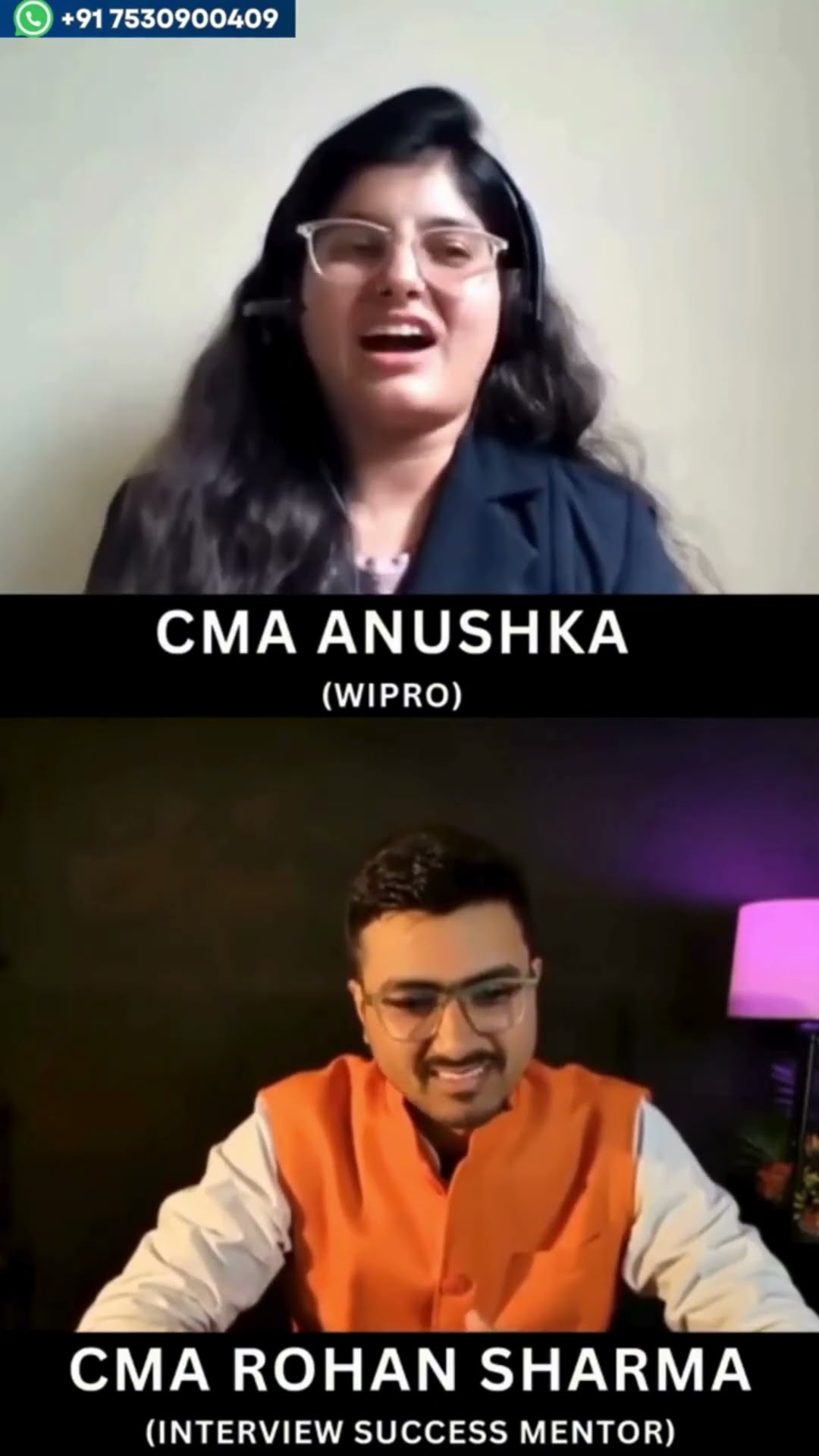 CMA Anushka video testimonial — CMA placement selection at Wipro | Career Success Launchpad