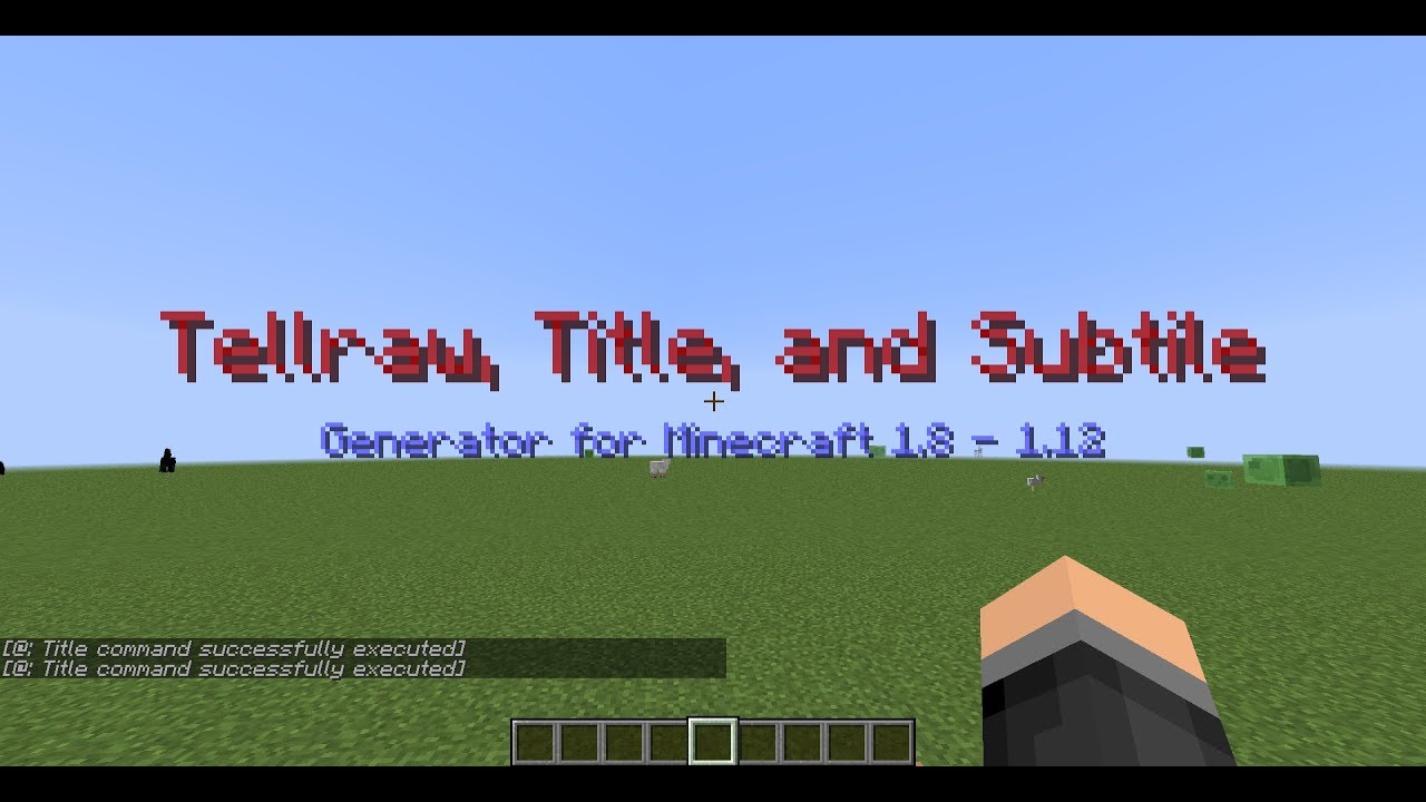 Tellraw Title And Subtitle Generator For Minecraft Tutorials Youtube