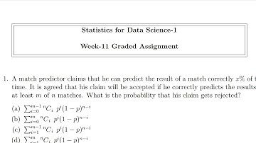# week 11 statistics 1 Graded Assignment #bs degree #iitm #week 11 stats 1 #