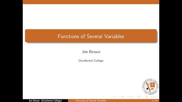 15. Functions of Several Variables Flipped Class Video