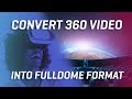 How to Convert 360 Video to Dome Format Tutorial  with Adobe After Effects & Premiere