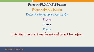 30 Seconds to Set Time on your ESI System