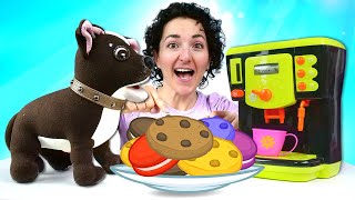 Il cane Cioccolata fa i biscotti e scopre cos'è il caffè! Giochi nella cucina giocattolo per bambini screenshot 2