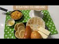 Desayuno colombiano (huevos con cebolla y tomate)